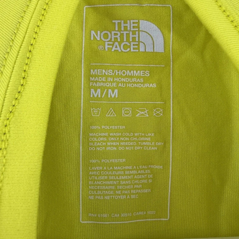 The North Face Mens Yellow Logo Graphic Tee Shirt Outdoor Camo Fill Medium